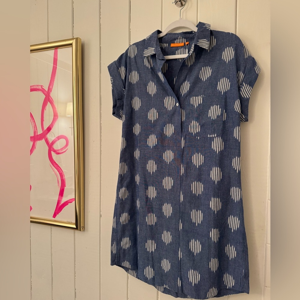 Oliphant Blue and White Mini Dress